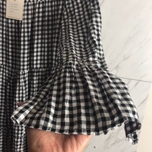 beachlunchlounge Dresses - Beachlunchlounge-Gianna Gingham Bell Sleeve In SP beachlunchlounge Dresses - Beachlunchlounge-Gianna Gingham Bell Sleeve In SP